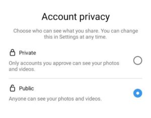 instagram accoiunt privacy