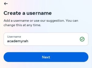 instagram create a username