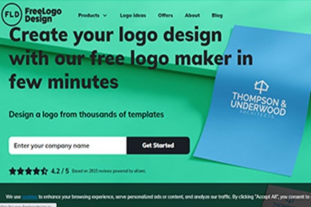 سایت هوش مصنوعی طراحی لوگو freelogodesign.org